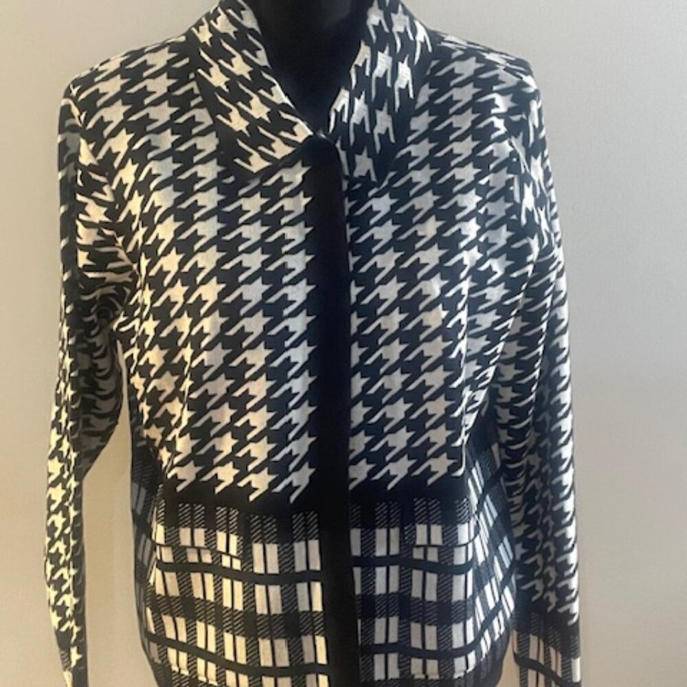 Houndstooth Tahari Cardigan